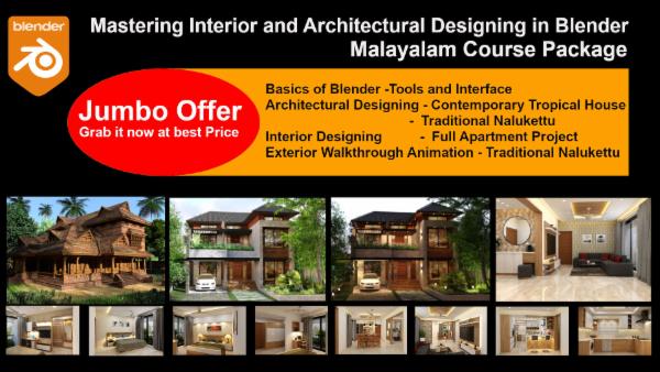 Mastering Interior and Architectural Designing in Blender - Malayalam Course Package Mastering Interior and Architectural Designing in Blender - Malayalam Course Package